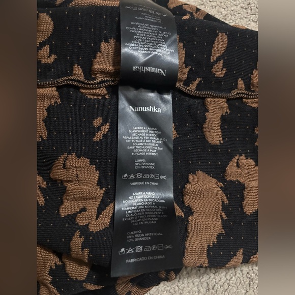 Nanushka Brown and Black Bodycon Maxi Dress - Picture 8 of 9